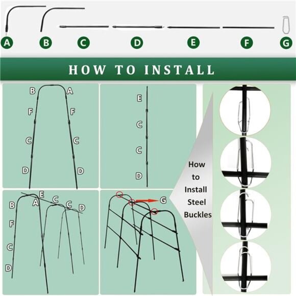Garden Arch Trellis for Climbing Plants 0utdoor,63 X 55 in A-Frame Tall Cucumber - Picture 5 of 14